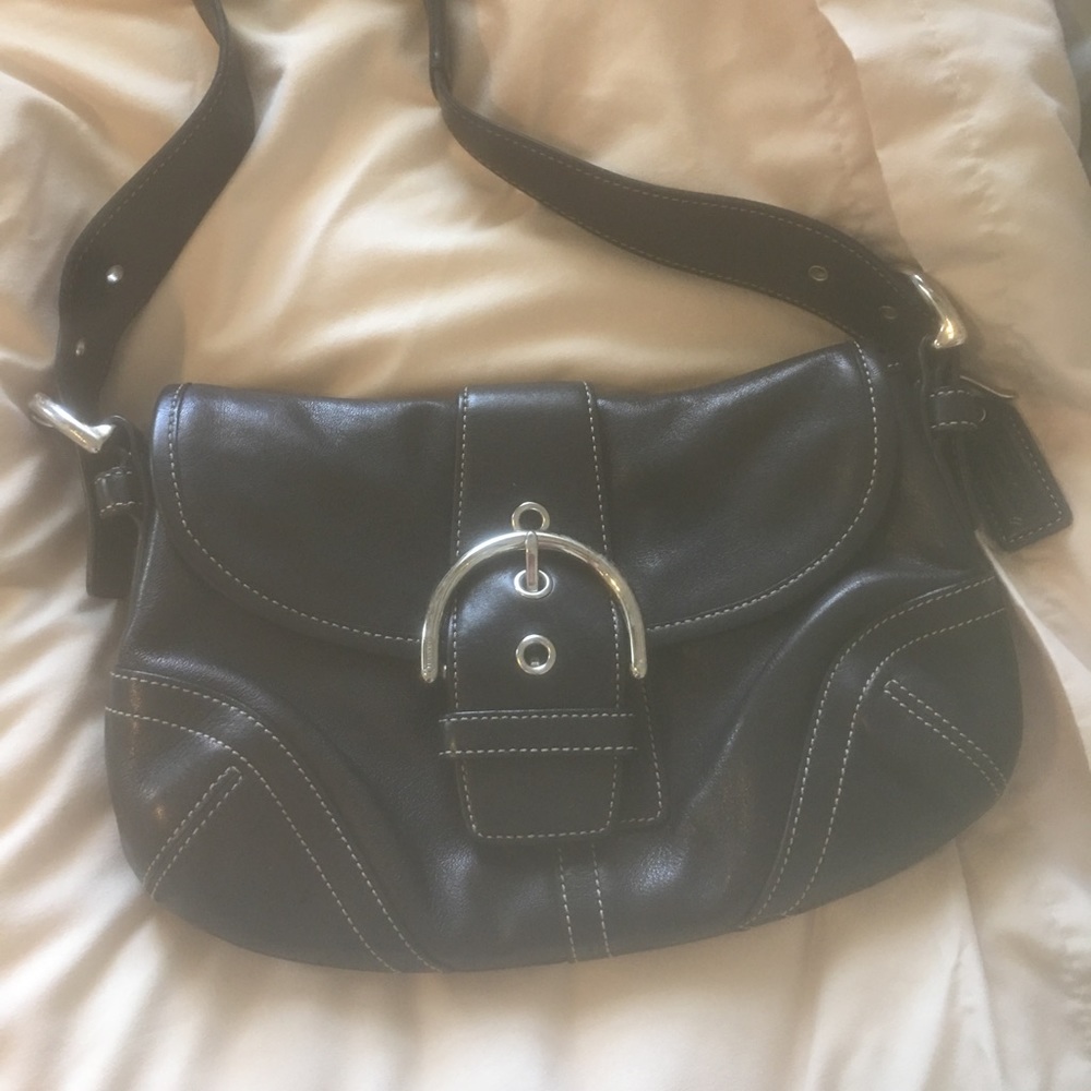 Authentic black coach purse/clutch